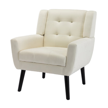 Modern Soft Linen Material Ergonomics Accent Chair