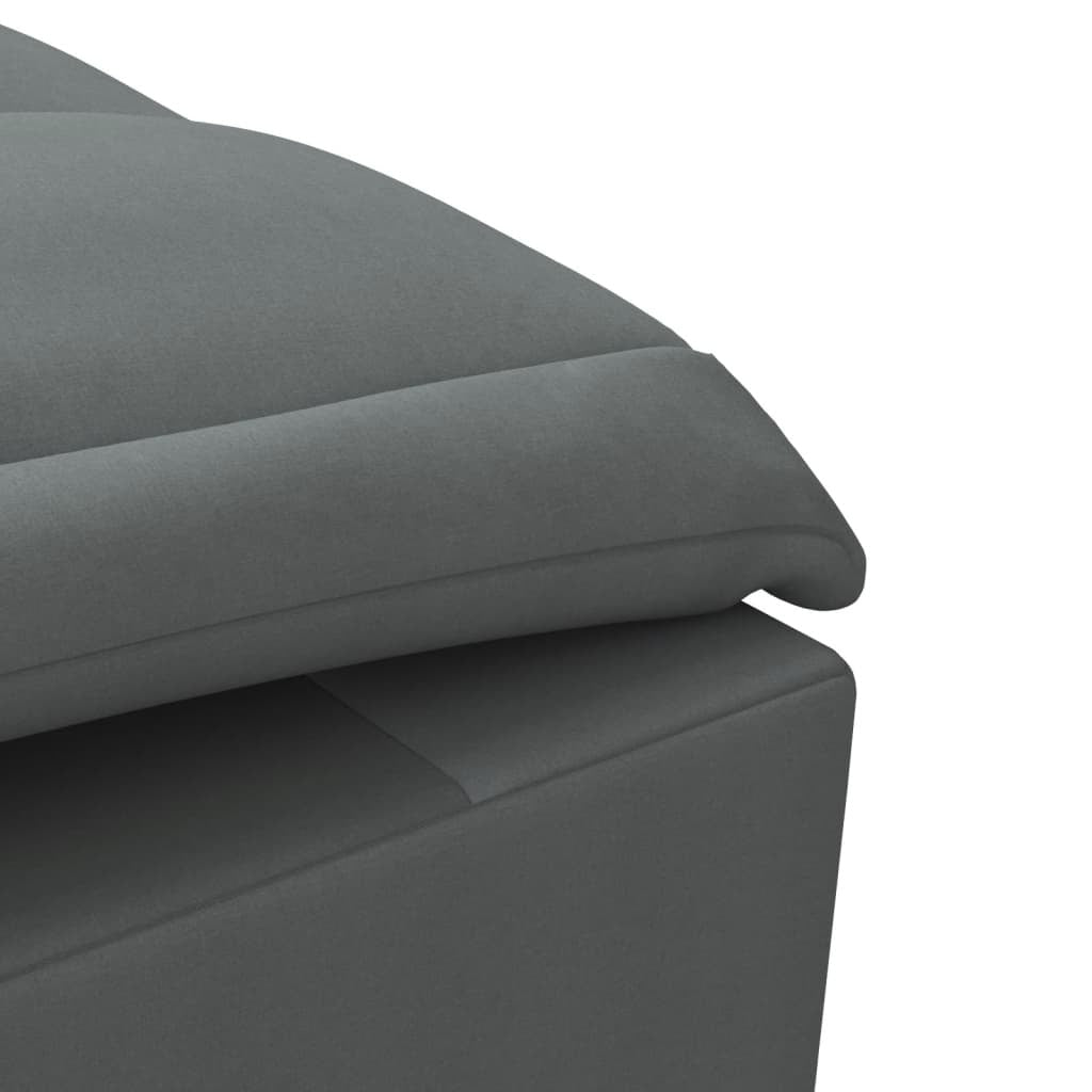 Massage Chaise Lounge with Bolster Dark Gray Fabric