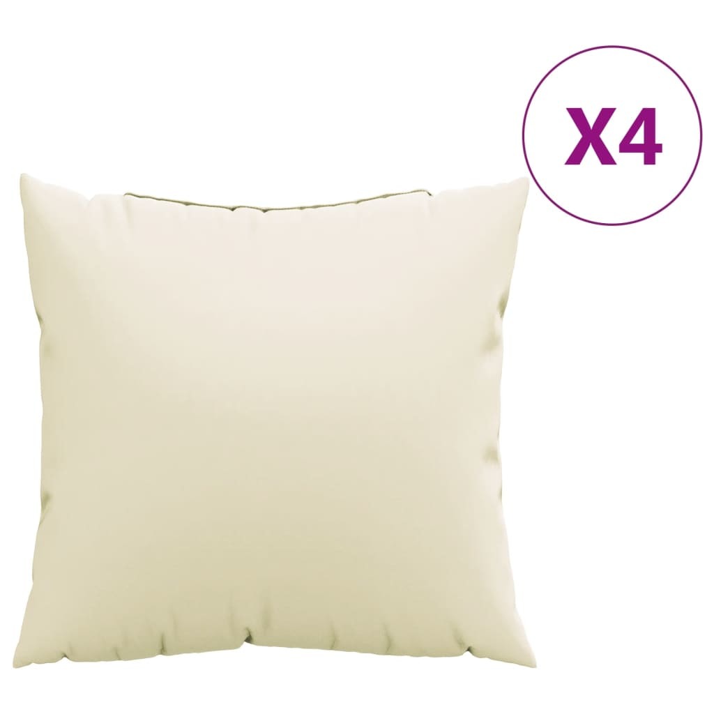 Throw Pillows 4 pcs Cream 23.6"x23.6" Fabric