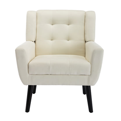 Modern Soft Linen Material Ergonomics Accent Chair