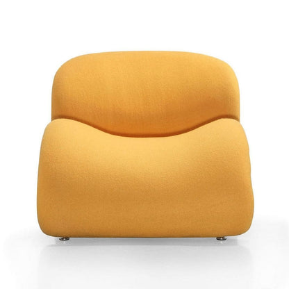 Manhattan Comfort Rosebud Yellow Wool Blend Accent Chair