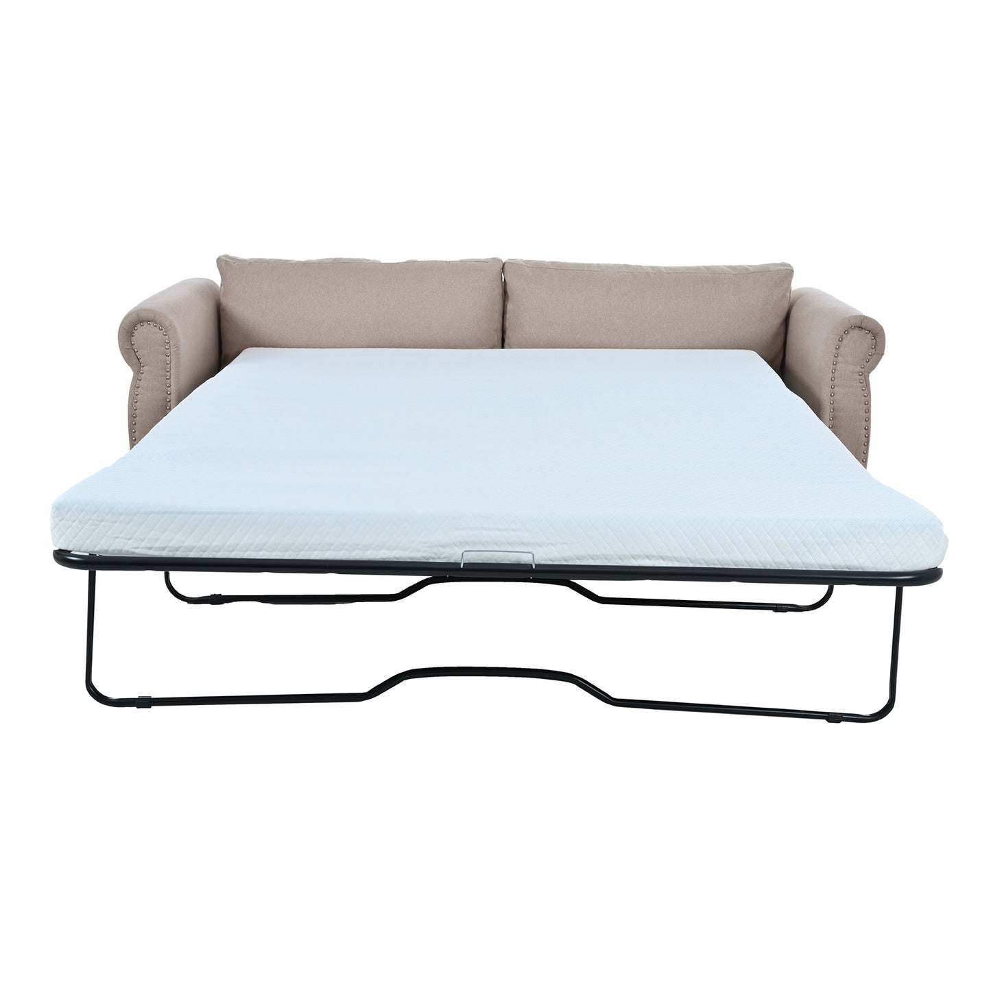 U_Style 80.7'' 2-in-1 Sofa Bed Sleeper with Large Mattress(63''*70.9*3.3 inch), for Living Room Spaces Bedroom