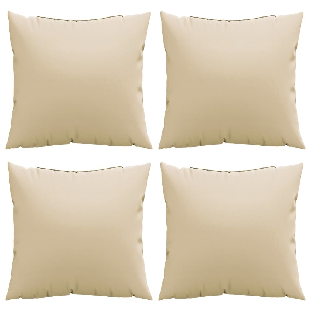 Throw Pillows 4 pcs Beige 23.6"x23.6" Fabric