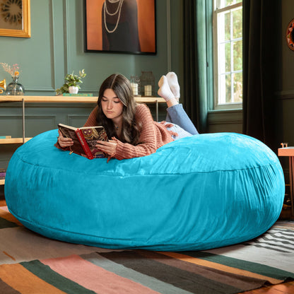 Jaxx 6 ft Cocoon - Large Bean Bag Chair for Adults, Teal