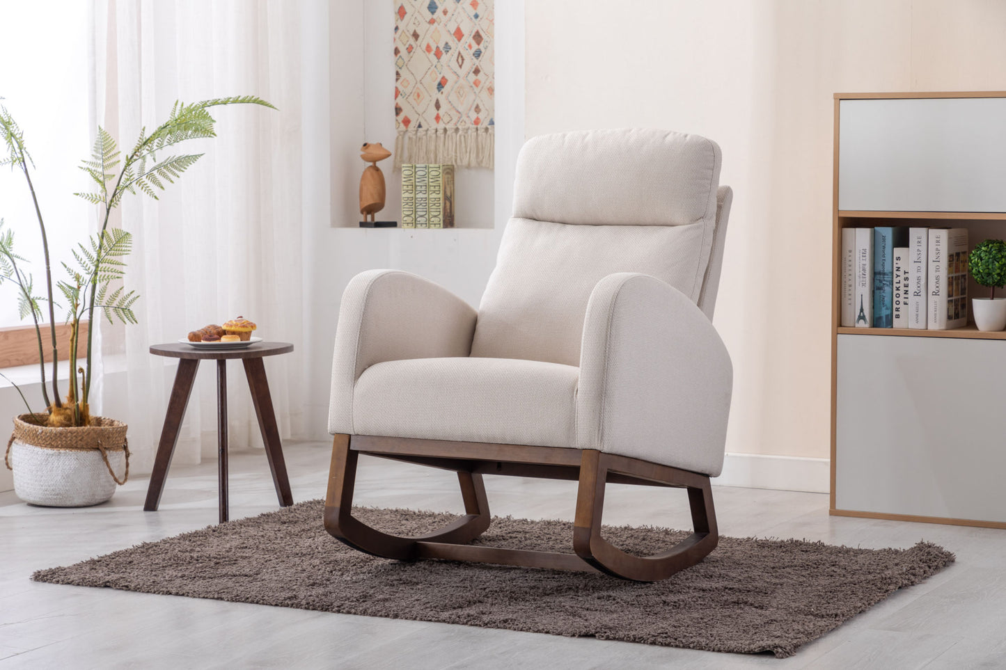 Nursery Rocking Accent Chair with High Back