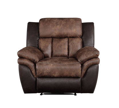 Jaylen Recliner; Toffee & Espresso Polished Microfiber 55427