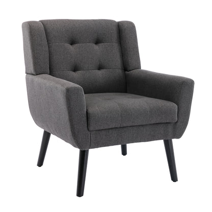 Modern Soft Linen Material Ergonomics Accent Chair