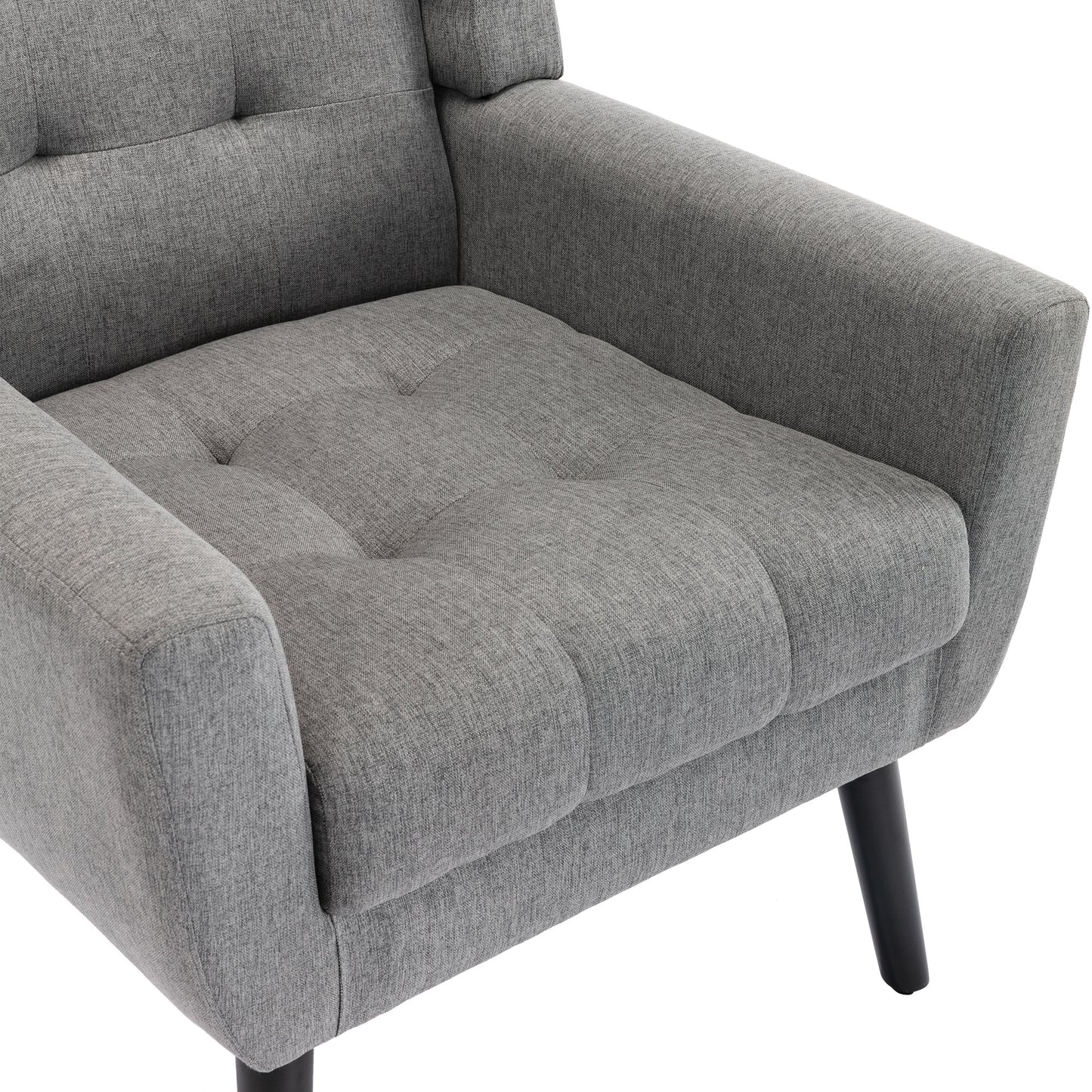 Modern Soft Linen Material Ergonomics Accent Chair