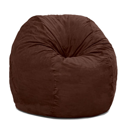 Jaxx Saxx 4 Foot Round Bean Bag w/ Removable Cover, Chocolate