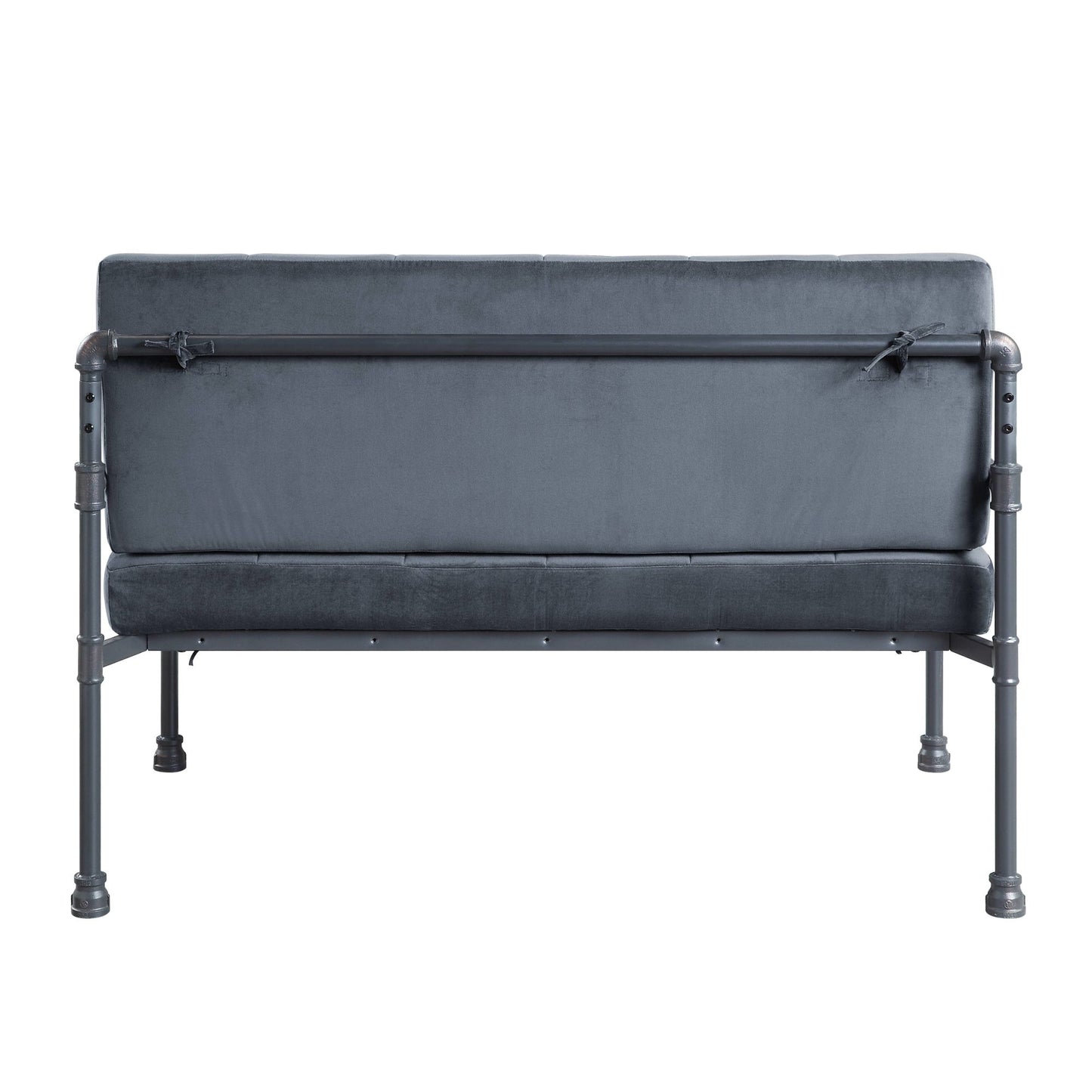 ACME Brantley Loveseat in Gray Velvet & Sandy Gray Finish