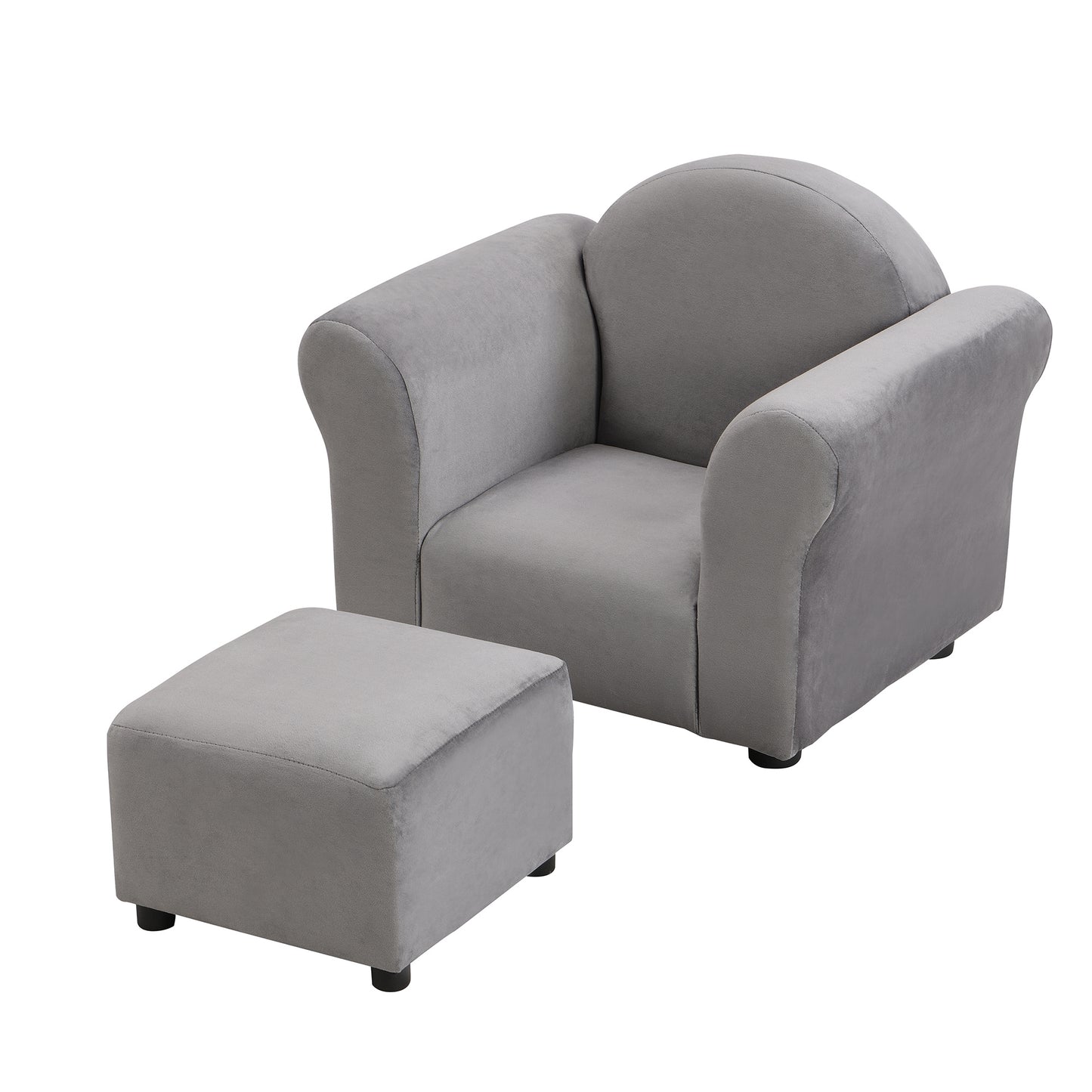 Kids Chair, Kids Upholstered Couch with ottoman