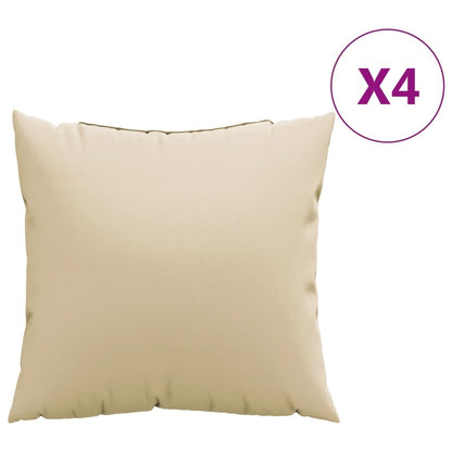 Throw Pillows 4 pcs Beige 23.6"x23.6" Fabric