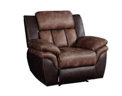 Jaylen Recliner; Toffee & Espresso Polished Microfiber 55427