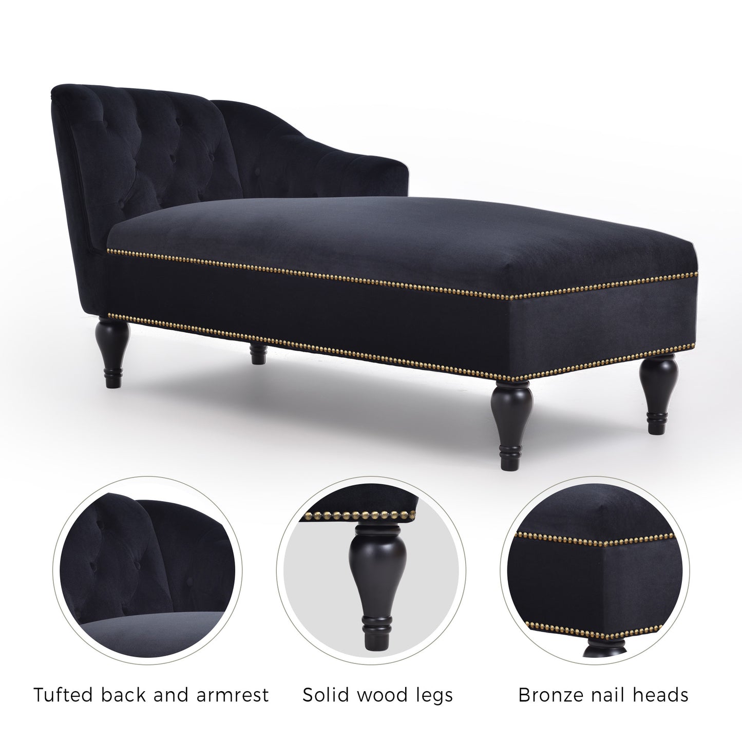 Button Tufted Right Arm Facing Lounge Sofa