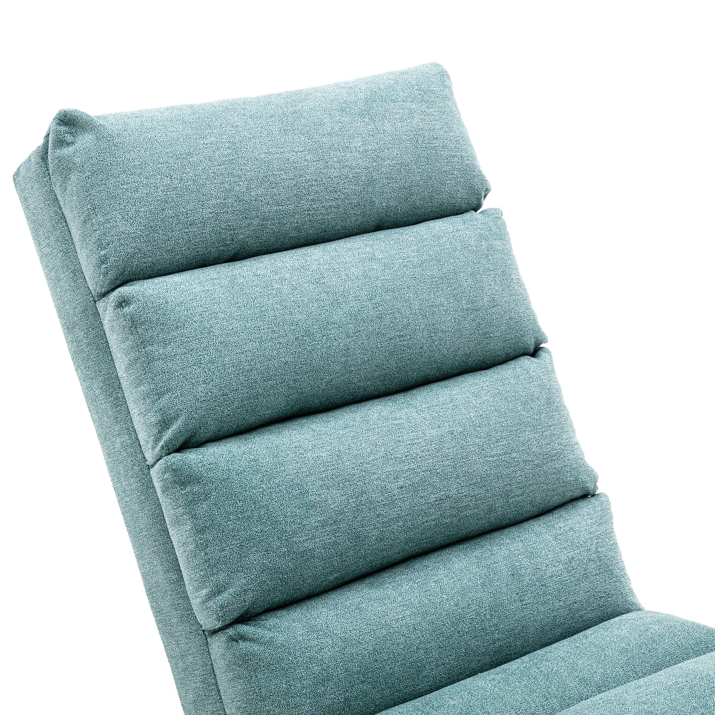 COOLMORE Linen Massage Chaise Lounge Indoor with Remote Control,Ergonomic Electric Massage Long Lounger with 5 Modes for Office, Living Room,Bedroom (Teal)