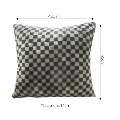 SOGA 2X 45cm Urban Light Luxury Pillow Dark Night Green Checkered Square Throw Pillow