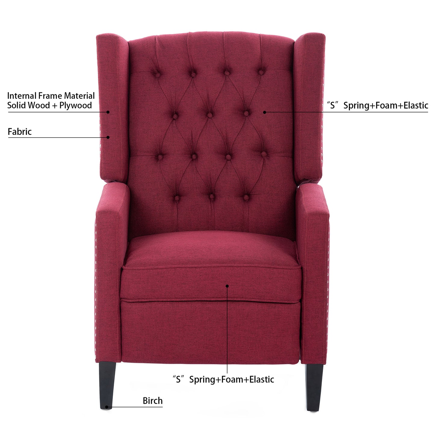 27.16\\\\\\\\\\\\\\\" Wide Manual Wing Chair Recliner