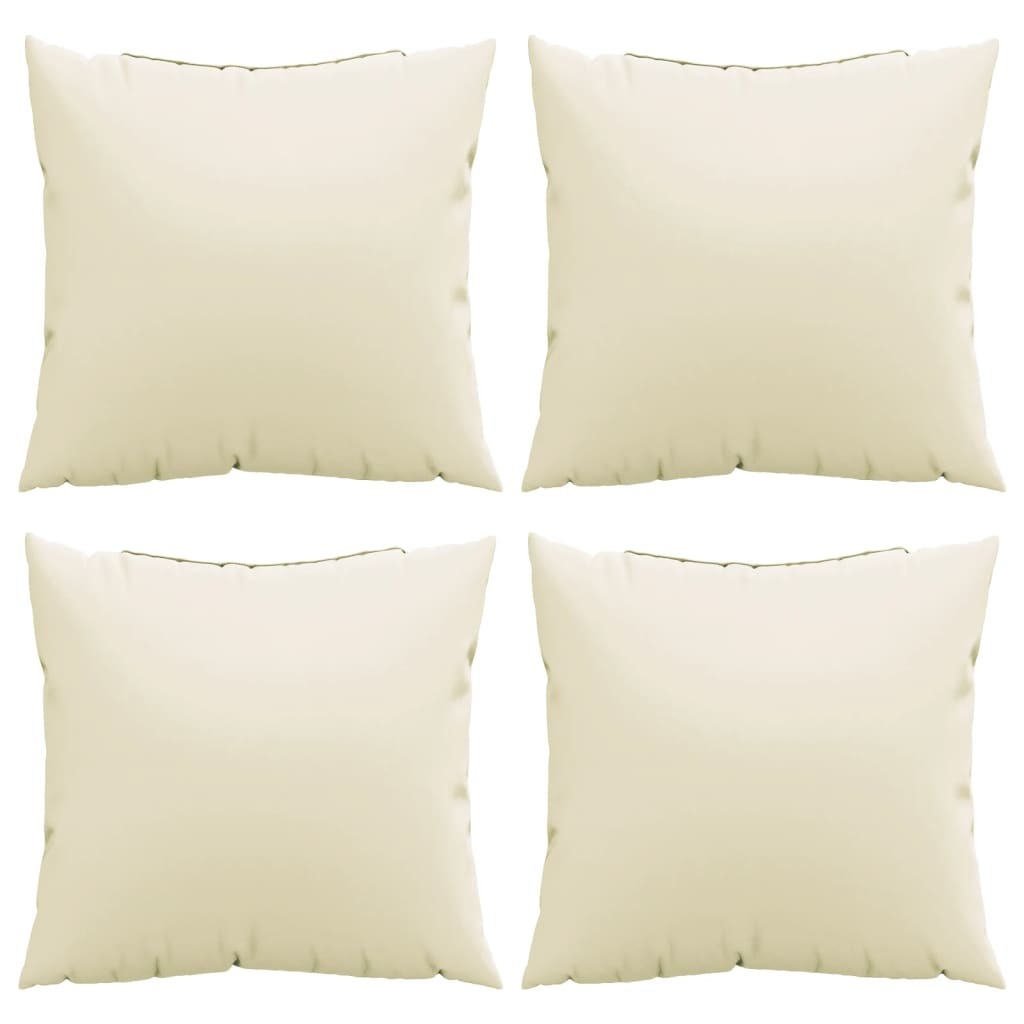 Throw Pillows 4 pcs Cream 23.6"x23.6" Fabric