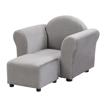 Kids Chair, Kids Upholstered Couch with ottoman