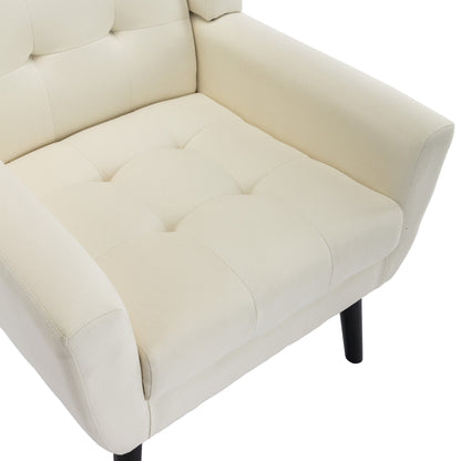 Modern Soft Linen Material Ergonomics Accent Chair