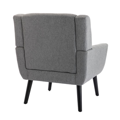 Modern Soft Linen Material Ergonomics Accent Chair