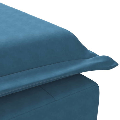 Massage Chaise Lounge with Bolster Blue Velvet