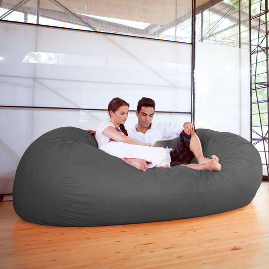 Jaxx 7 Foot Giant Bean Bag Sofa, Charcoal