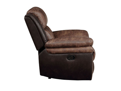 Jaylen Recliner; Toffee & Espresso Polished Microfiber 55427