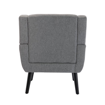 Modern Soft Linen Material Ergonomics Accent Chair