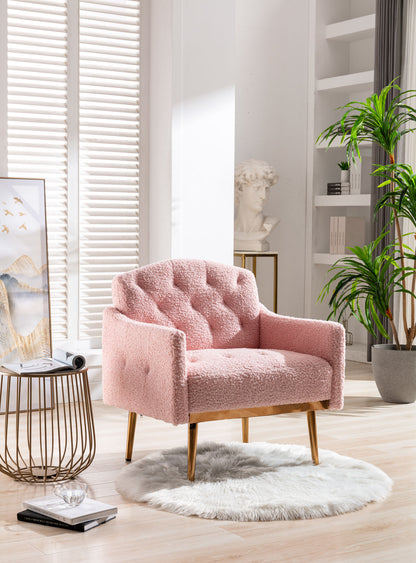 Leisure single sofa with Rose Golden feet