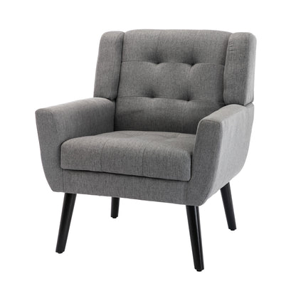 Modern Soft Linen Material Ergonomics Accent Chair