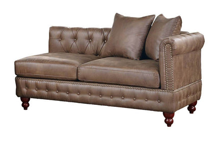 Reversible One Arm Loveseat Dark Coffee