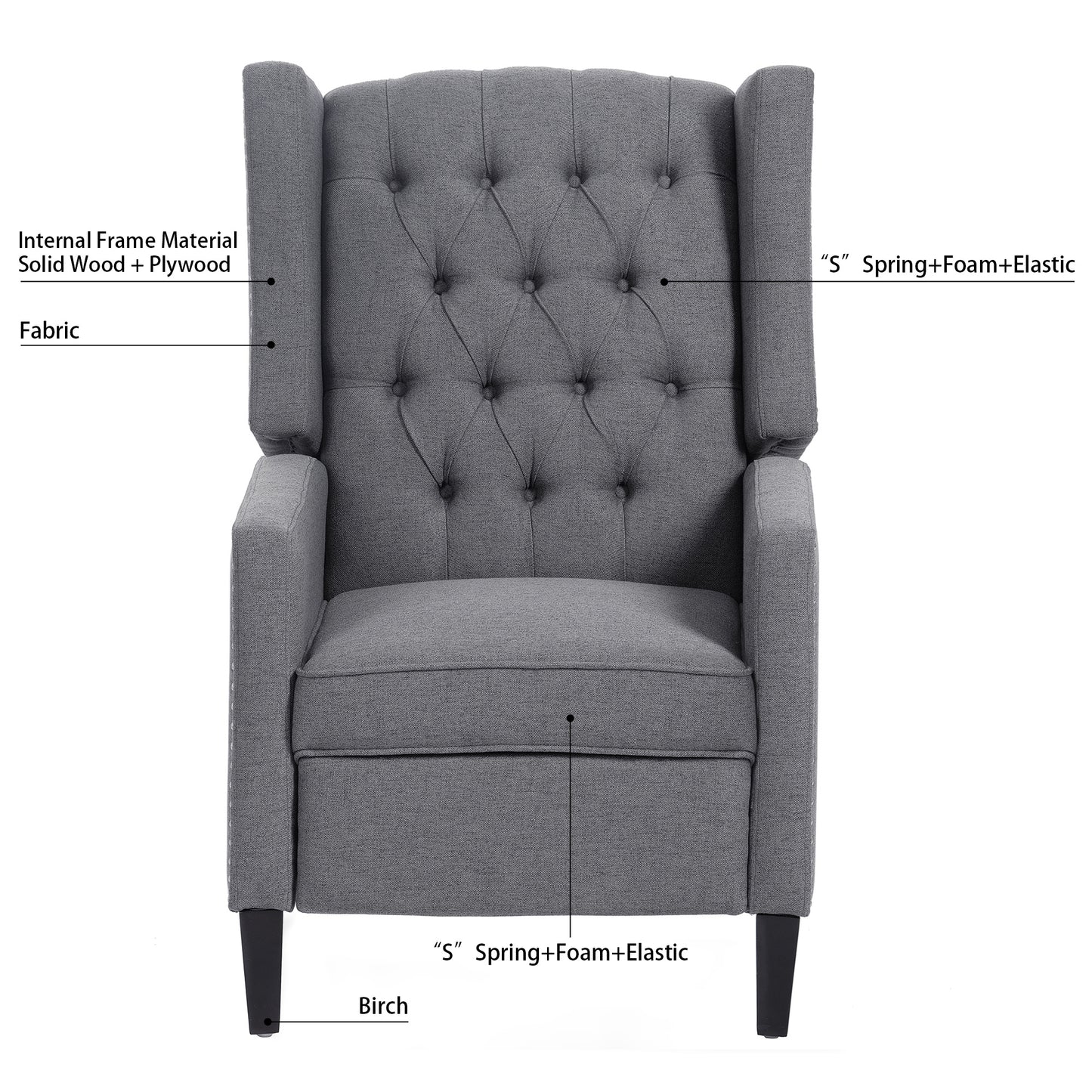 27.16\\\\\\\\\\\\\\\" Wide Manual Wing Chair Recliner