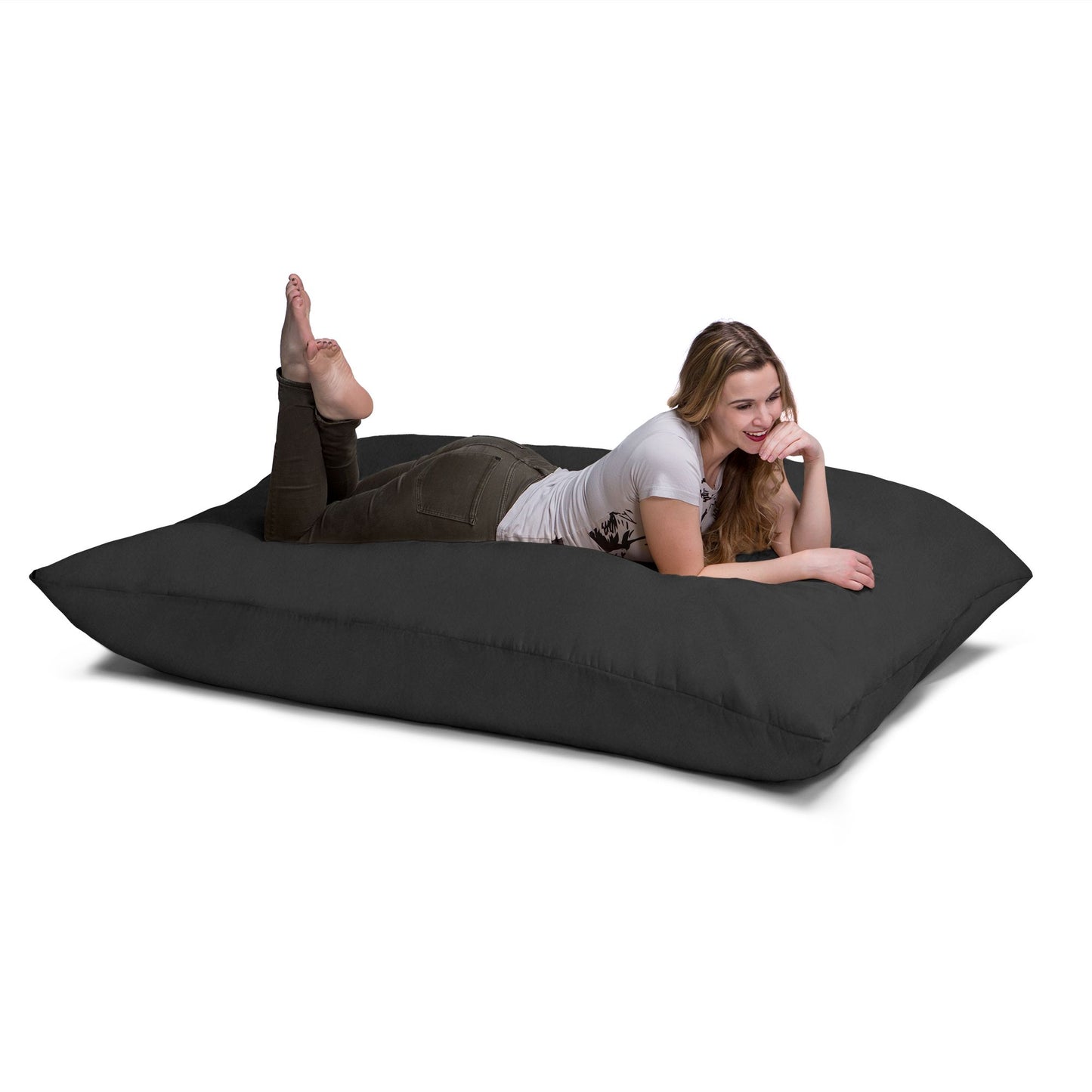 Jaxx 5.5 ft Pillow Saxx Bean Bag Pillow, Black