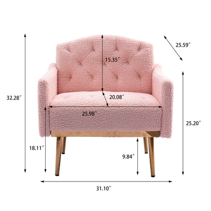 Leisure single sofa with Rose Golden feet