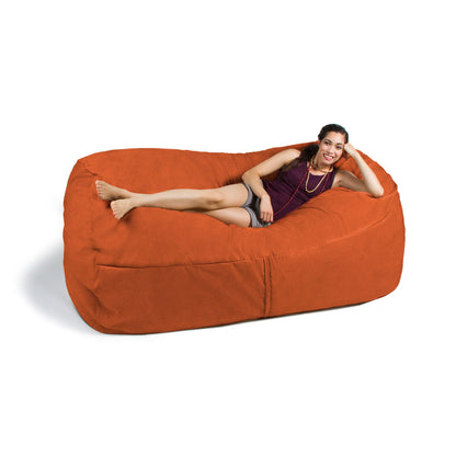 Jaxx 7 Foot Giant Bean Bag Sofa, Mandarin