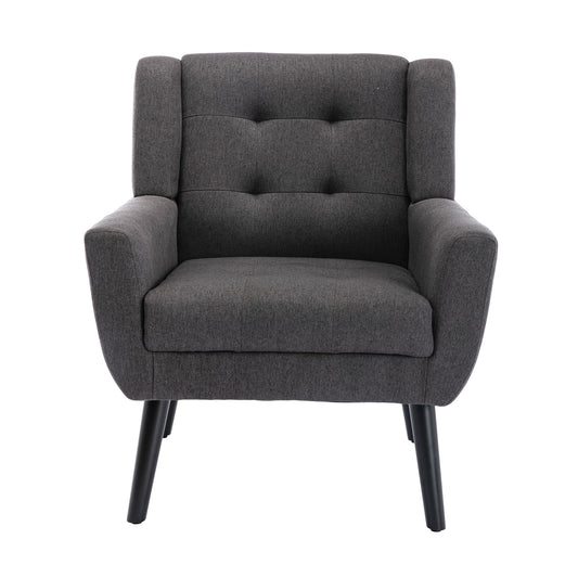 Modern Soft Linen Material Ergonomics Accent Chair