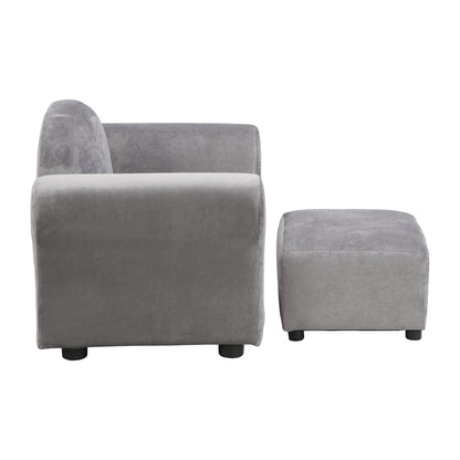 Kids Chair, Kids Upholstered Couch with ottoman