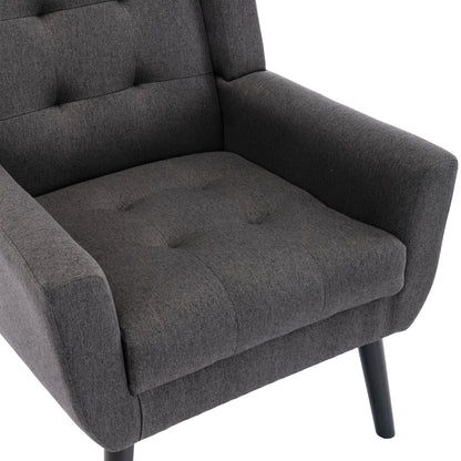 Modern Soft Linen Material Ergonomics Accent Chair