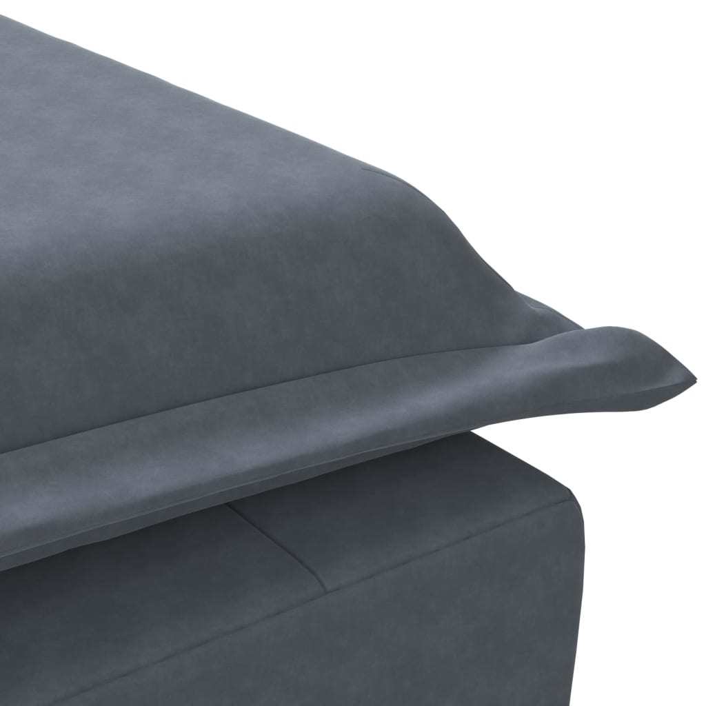 Massage Chaise Lounge with Bolster Dark Gray Velvet