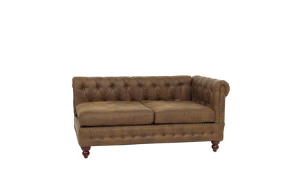 Reversible One Arm Loveseat Dark Coffee