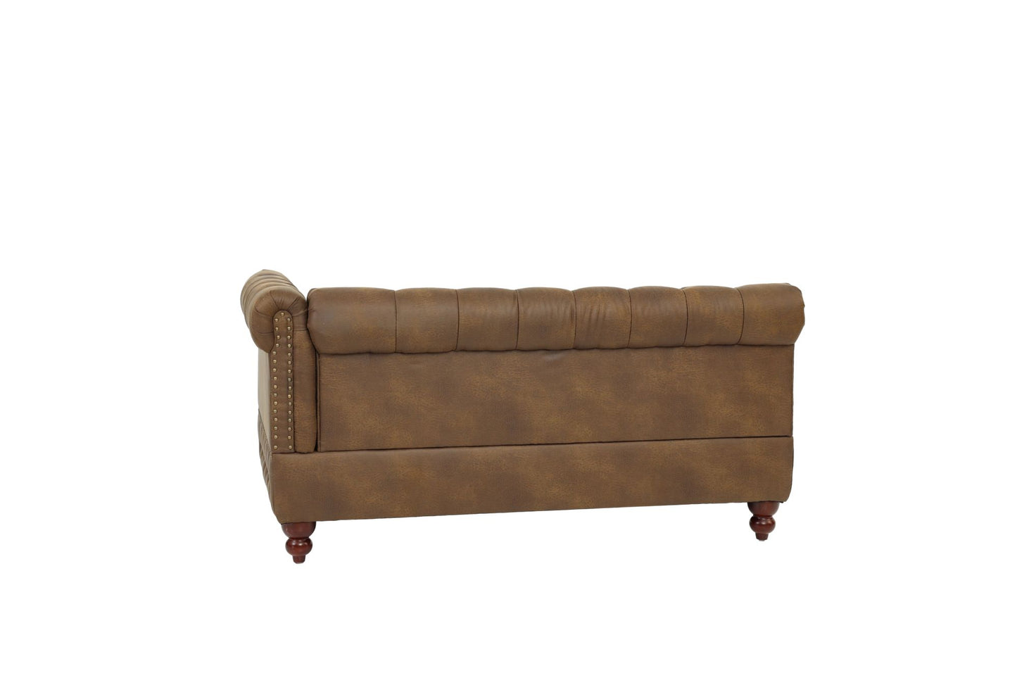 Reversible One Arm Loveseat Dark Coffee