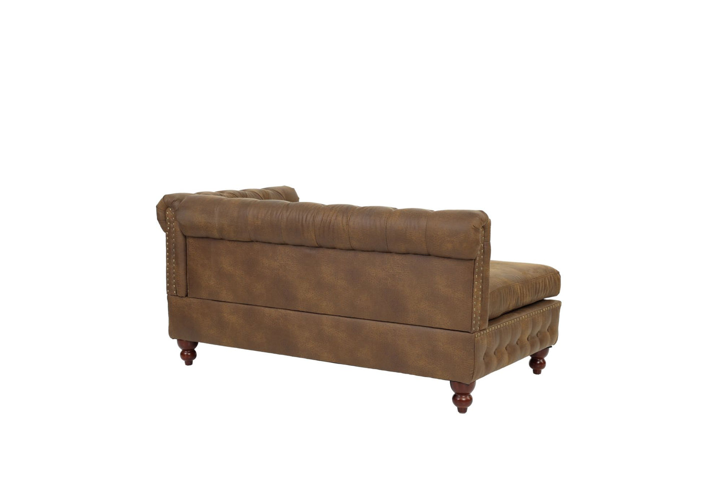 Reversible One Arm Loveseat Dark Coffee