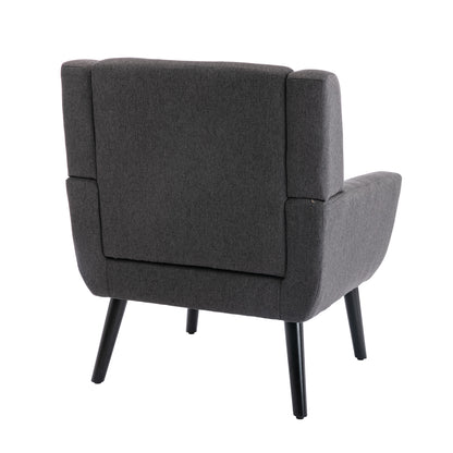 Modern Soft Linen Material Ergonomics Accent Chair