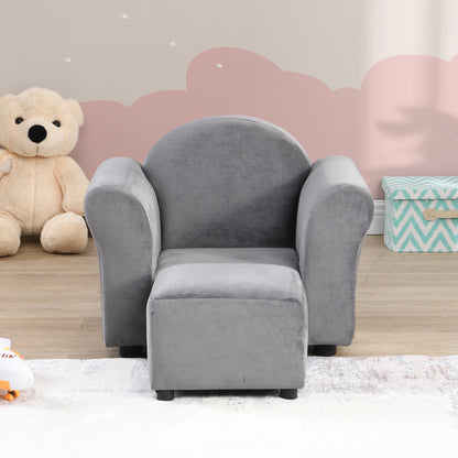 Kids Chair, Kids Upholstered Couch with ottoman