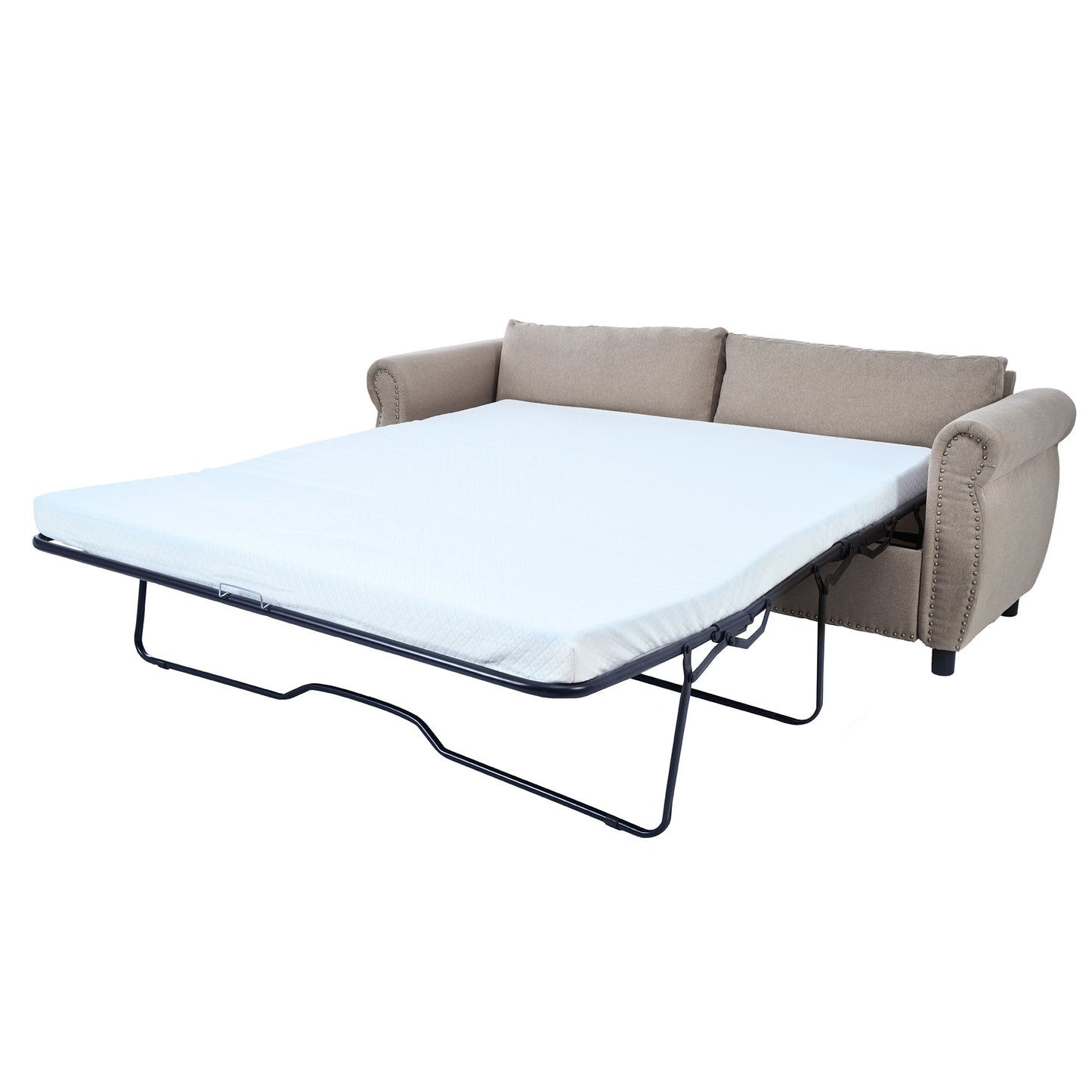 U_Style 80.7'' 2-in-1 Sofa Bed Sleeper with Large Mattress(63''*70.9*3.3 inch), for Living Room Spaces Bedroom