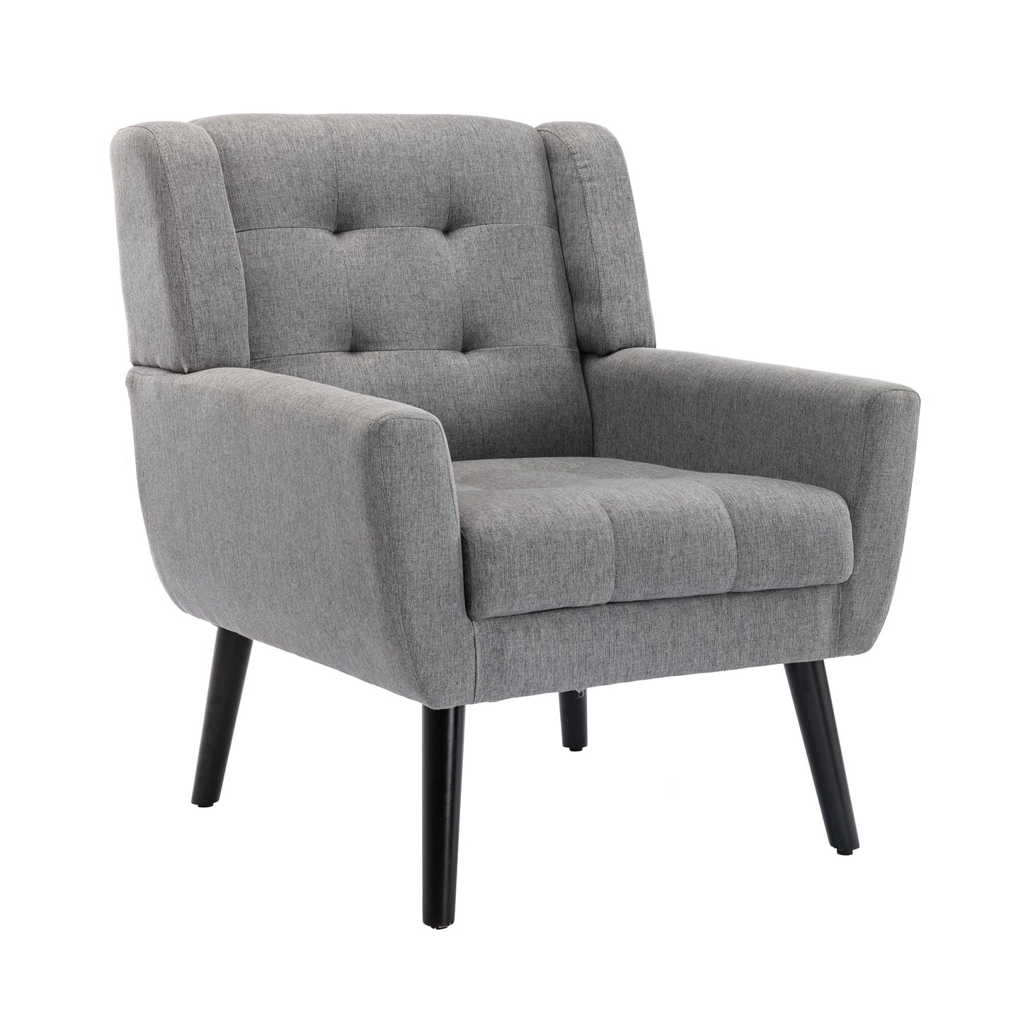 Modern Soft Linen Material Ergonomics Accent Chair