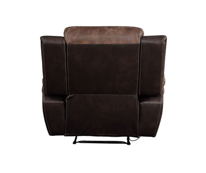 Jaylen Recliner; Toffee & Espresso Polished Microfiber 55427