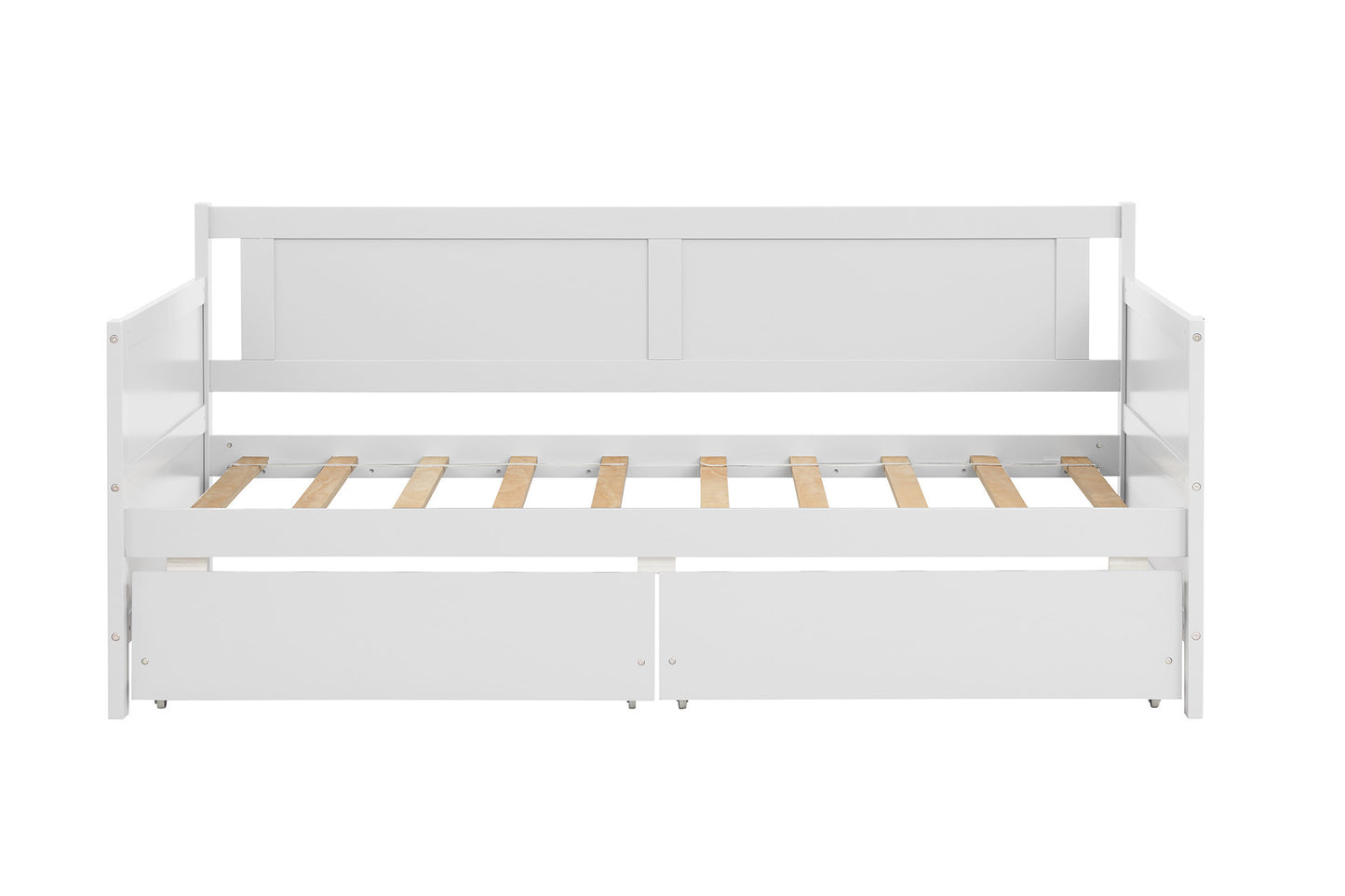 Daybed with two drawers, Twin size Sofa Bed, Two Storage Drawers for Bedroom,Living Room ,White(New SKU:W504P149045)