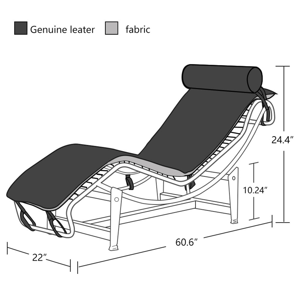 Le Corbusier LC-4 Style Replica Chaise Lounge Chair Mid Century Modern for living room/bedroom